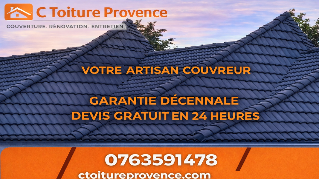 Photo de couverture de C Toiture Provence- Entreprise de Couvreur-Réparation et rénovation de toiture